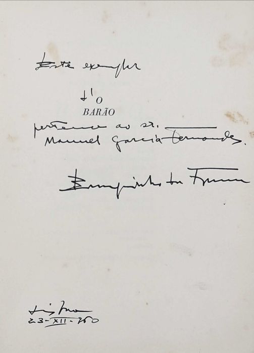 O BARÃO – Branquinho da Fonseca | Edição Numerada (1959) | Assinado pelo Autor | Manuscrito do Pai | Júlio Pomar