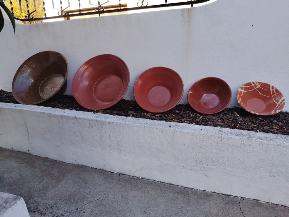 5 Alguidares de Barro Antigos