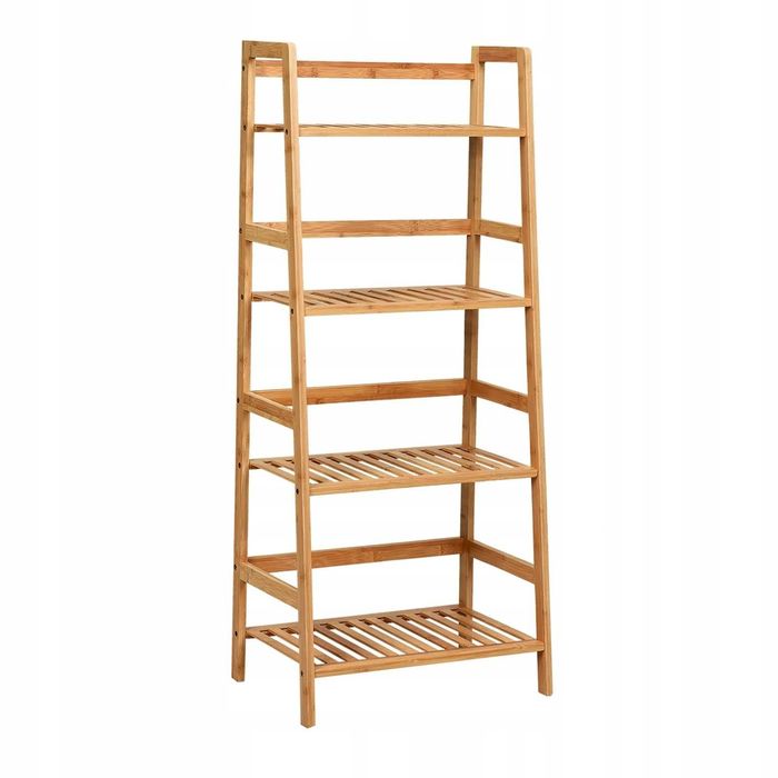 Regał bambusowy 4 półki do salonu kuchni na rośliny książki COSTWAY