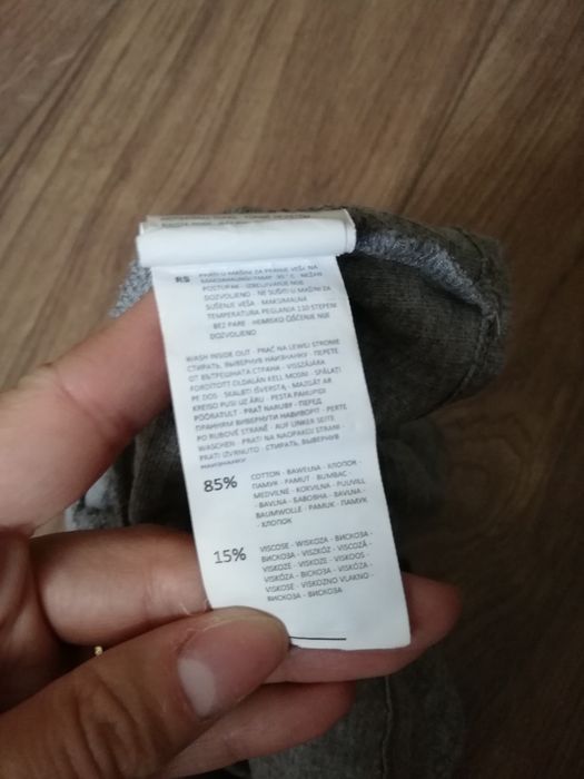 Szary krótki top z falbanką sinsay r. S