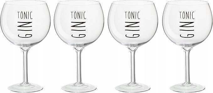 J-Line kieliszki do ginu, 4 szt. szklanek do wina Gin Tonic 180ml.