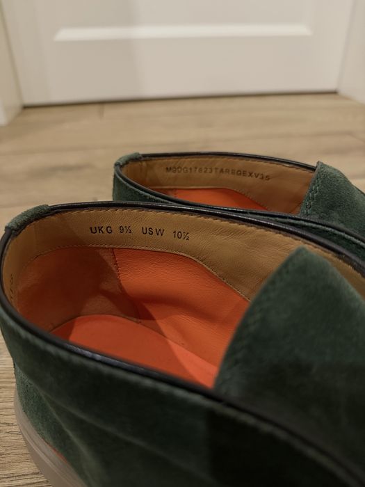 Santoni мужские замшевые лоферы / ботинки Made in Italy