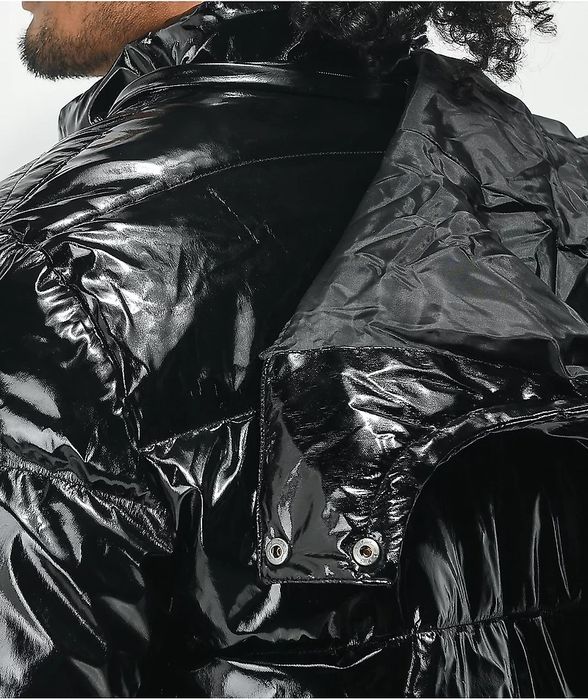 American Stitch Shine Puffer куртка чорна глянцева М як нова
