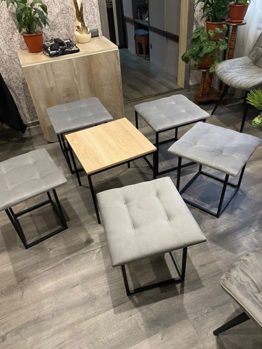 Пуф трансформер 6 в 1. Пуф на колесках.