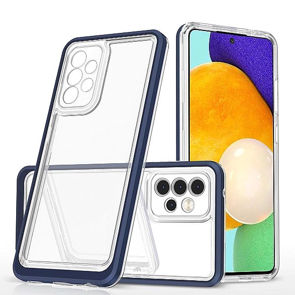 Clear 3in1 etui do Samsung Galaxy A13/5G żelowy pokrowiec z ramką nieb