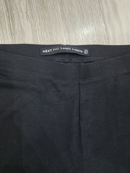 Legginsy 2 pak czarne klasyczne gładkie Next XS