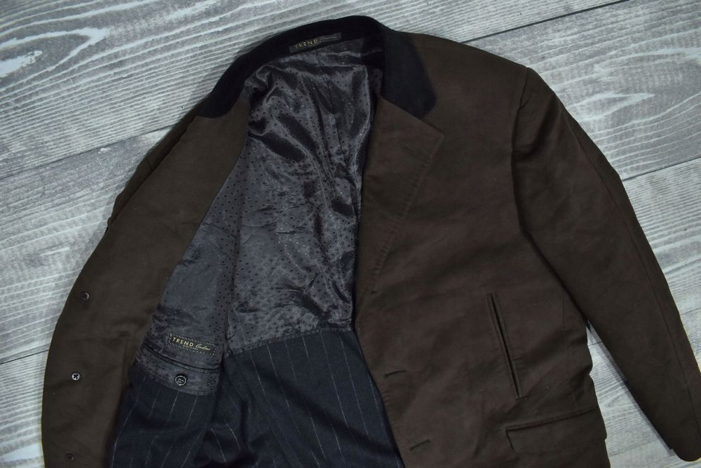 Corneliani Trend Brązowy Bawełniany Płaszcz Z Wełnianą Podszewką 52