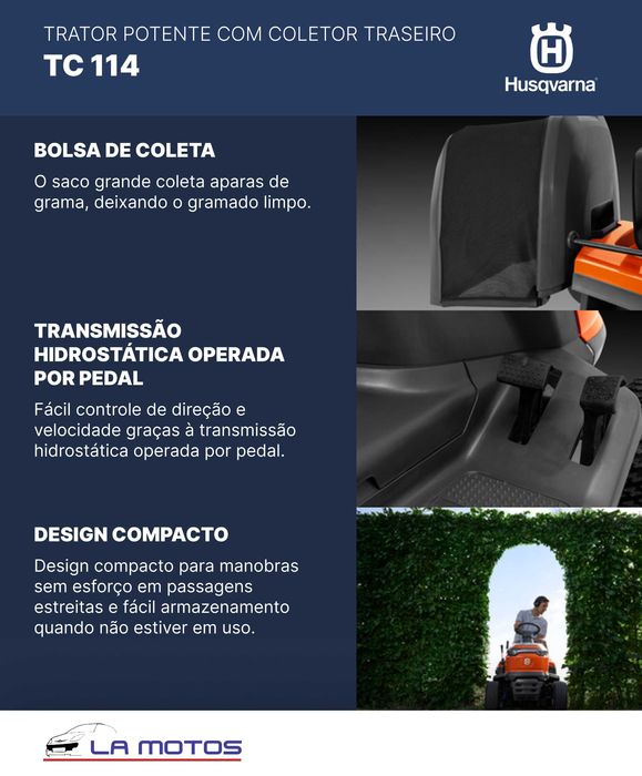 Trator de jardim Husqvarna TC 114
