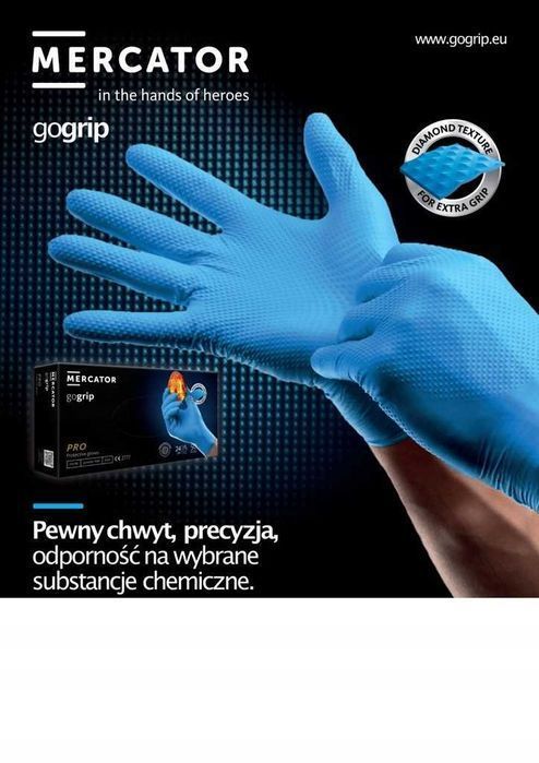 Rękawice Nitrylowe 50 Szt. 9-L Gogrip Blue