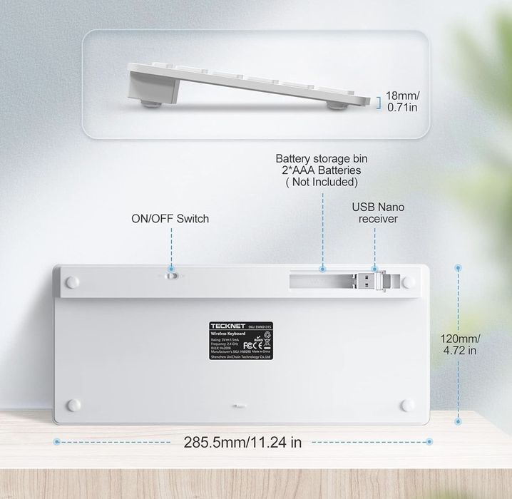 Zestaw klawiatura + mysz Tecknet TK-KM006