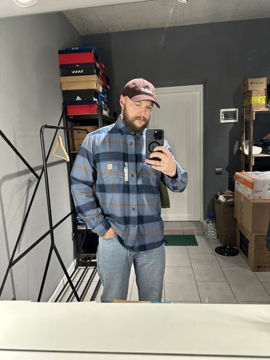 Carhartt Midweight Flannel Shirt чоловіча вільного крою сорочка