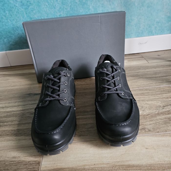 Ecco rugged  track czarne skórzane wodoodporne  46 30cm