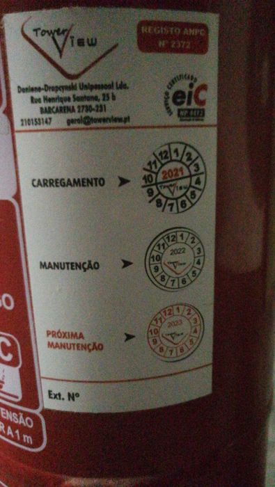 Extintor de 6kg de pó ABC