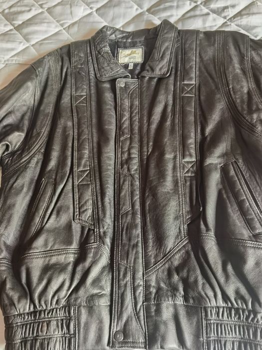 Blusão pele cabedal preto xl novo