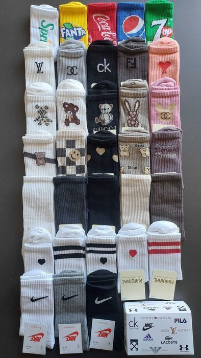 Високі/довгі шкарпетки Nike/Найк. Высокие/длинные носки, белые/черные