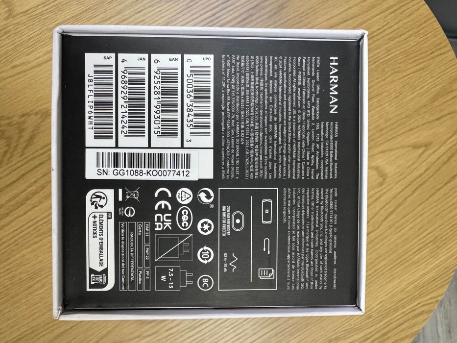 JBL Flip 6 Steel White (JBLFLIP6WHT)