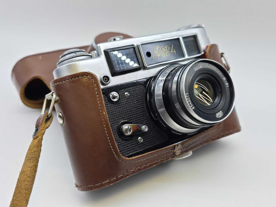 Aparat analogowy Fed 4 + obiektyw + etui #superstan!