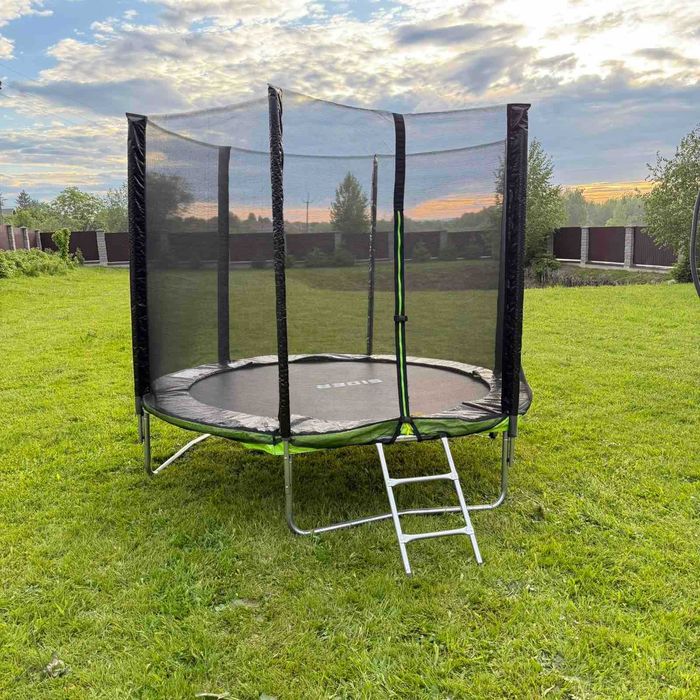 Батут з зовнішньою сіткою і драбинкою 252см до 120кг 8FT SIDER Батути