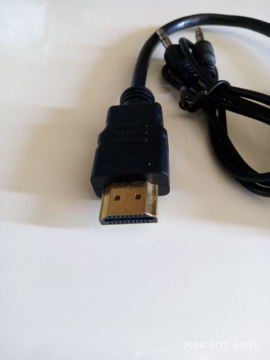 HDMI - VGA адаптер конвертер видео + аудио, 1080P Кабель  HDMI -VGA