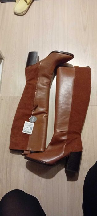 Kozaki skurzane ZARA nowe