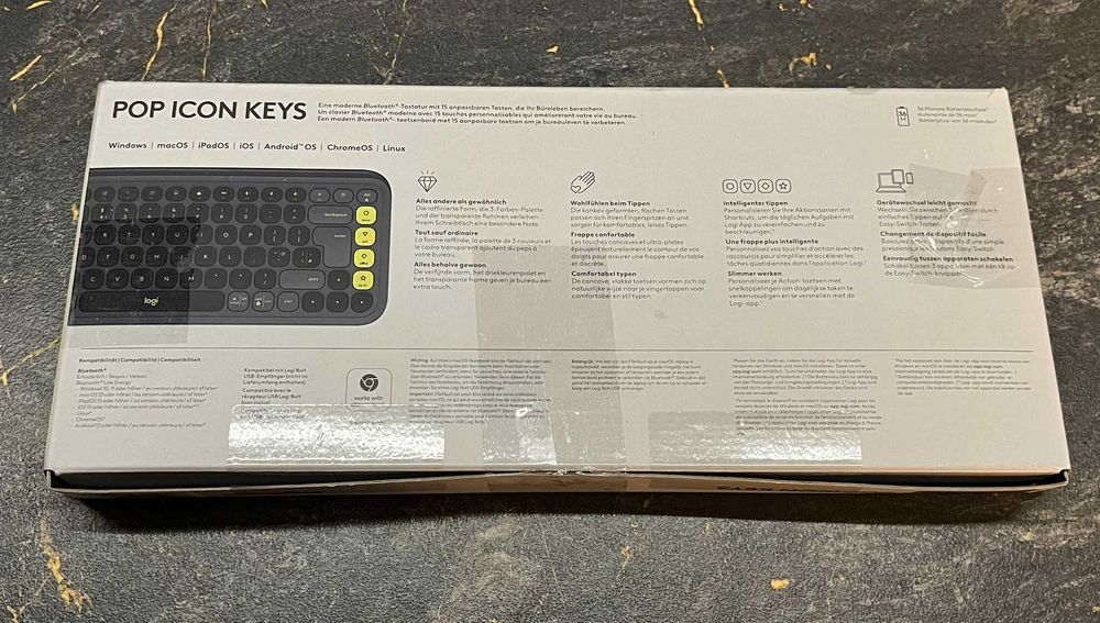 Klawiatura Bezprzewodowa Logitech Pop Icon Keys układ francuski AZERTY