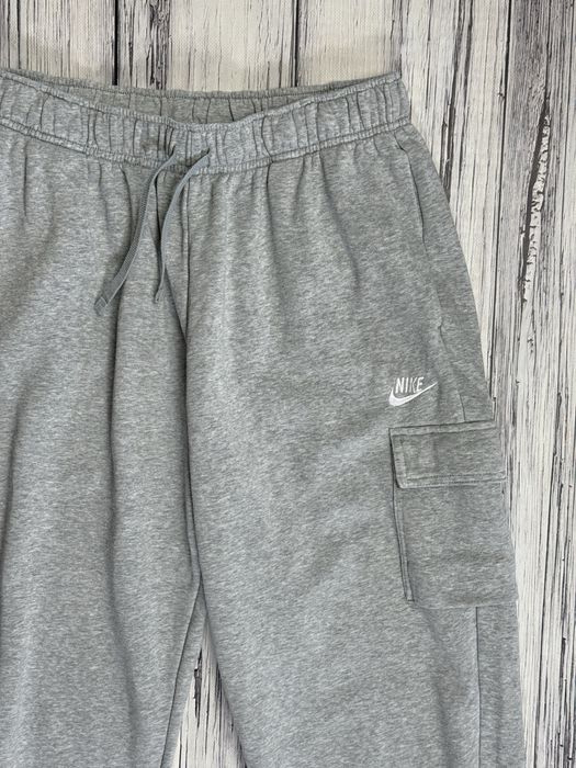 Nike штаны оригинал серые m размер флисовые