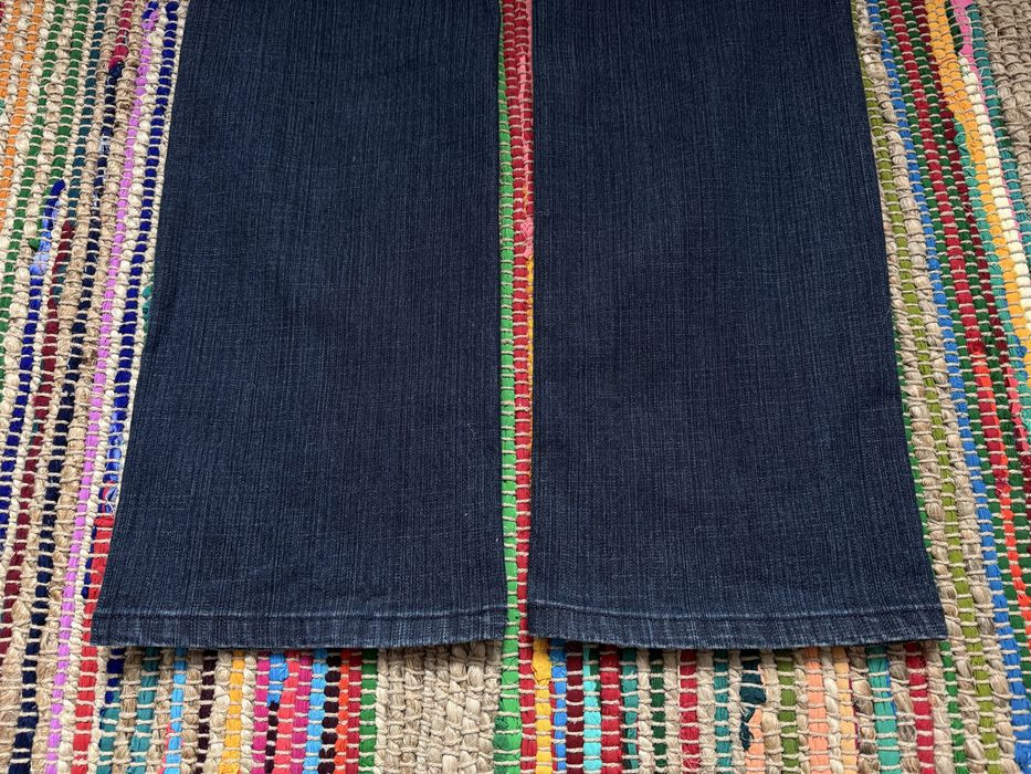 Джинсы средняя талия 34 36 синие клеш прямые flared bootcut 2000s 90s