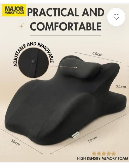 Poduszka klin z pianki memory dla par 27° ergonomiczna – Można prać