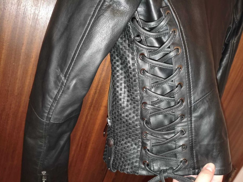 Casaco Pele genuína - Biker Preto (Casa das Peles]