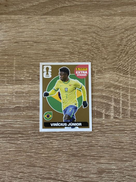 Vinícius Junior Gold Extra Sticker- Panini World Cup 2026