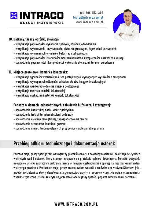 Odbiór mieszkania, przegląd techniczny, świadectwa, termowizja