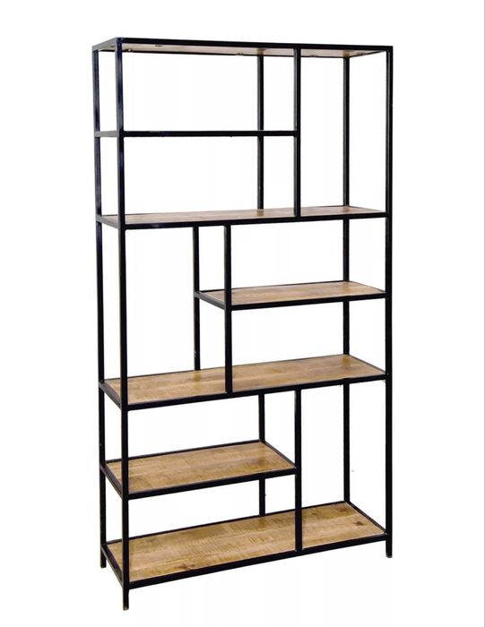 Estante industrial moderna- metal e madeira- recolha imediata.
