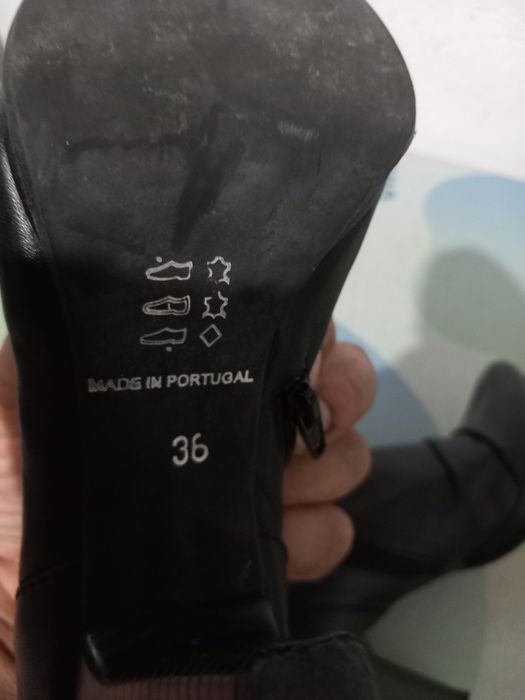 Botins en pele  n 36 (entrepes )