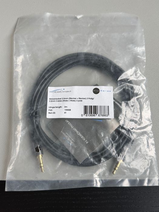 Kabel audio 3.5mm Jack KabelDirekt Pro Series 2m (Męsko-Męski)