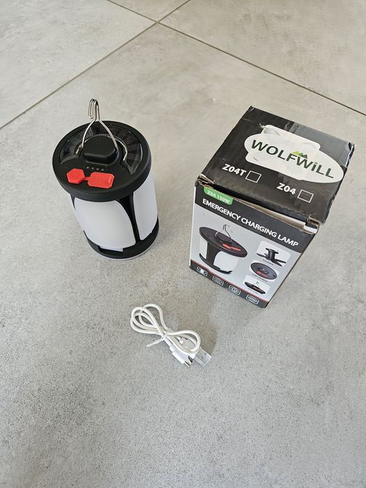 Lampa, latarnia solarna, kempingowa LED, 6 trybów pracy USB