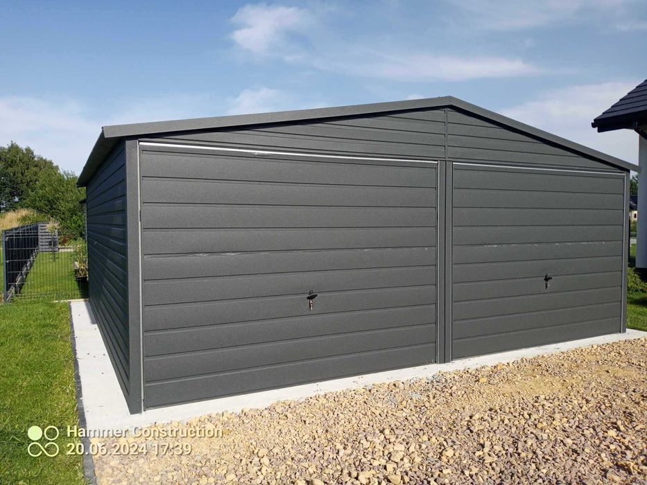 Garaż blaszany 6x5 WZMOCNIONY PROOFILAMI. PRODUCENT. Cała Polska