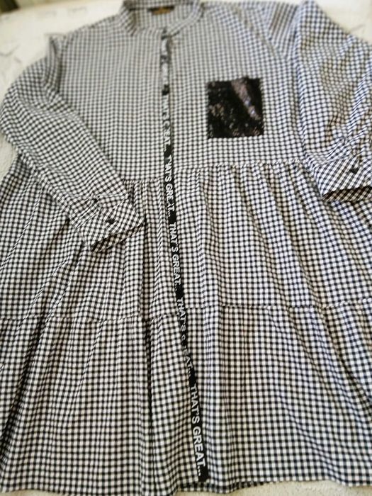 suknia biało - czarna roz.48