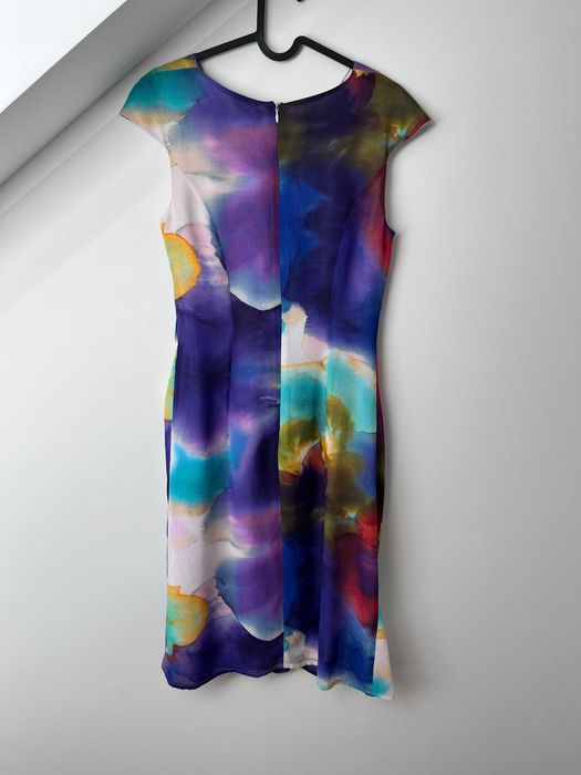 Jedwabna sukienka na lato rozm. S boho, wieczorowa, old money, vintage