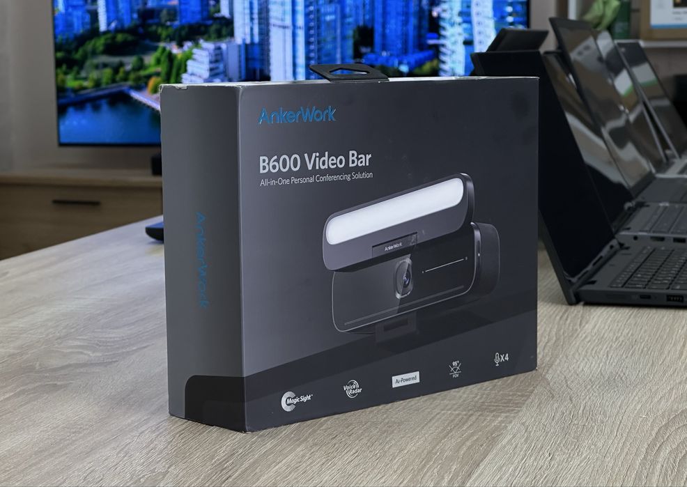 Веб камера AnkerWork B600 Video Bar 2K Webcam 4-Mic Нова ShopusCenter