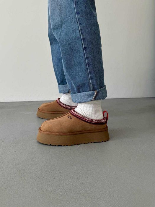 Уггі UGG Tasman Platform Chestnut premium угги | Угги натуральные жіночі