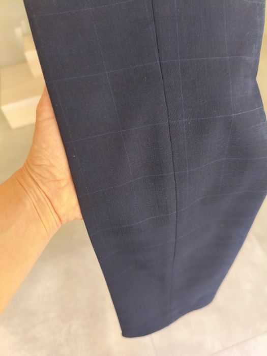 Garnitur granatowy kratka delikatna Lavard 176/46 S