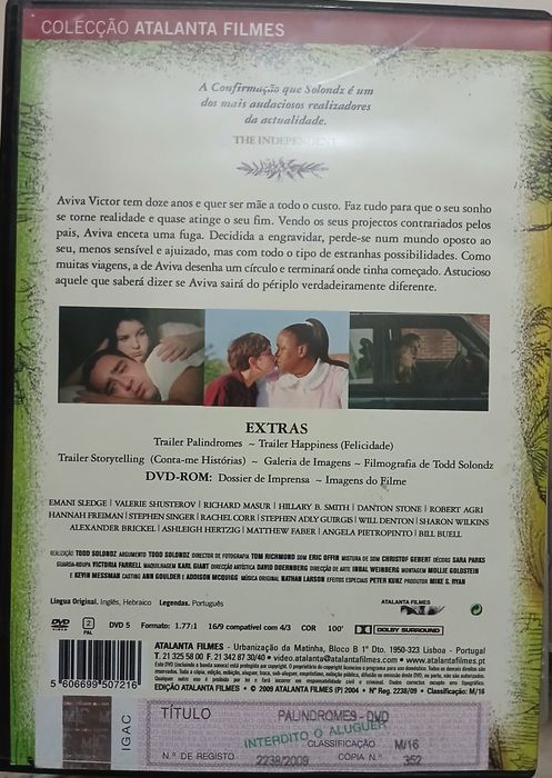 DVD Palindromes de Todd Solondz