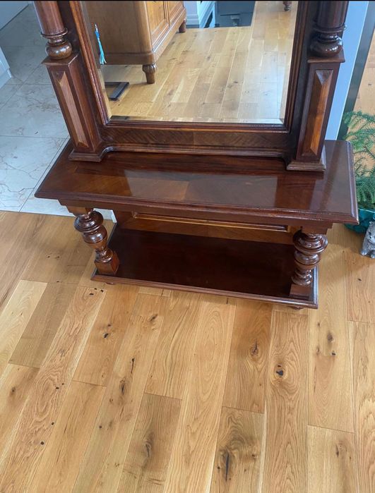 Duże lustro neorenesansowe orzech Antyk