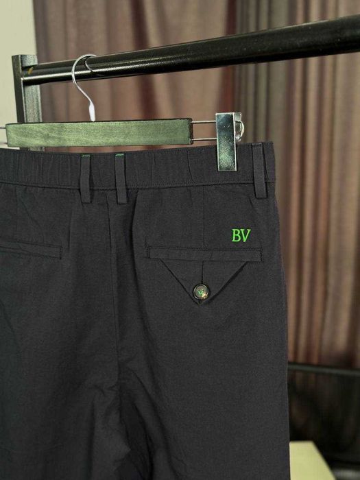 Мужские льняные брюки BV классические синие штаны натуральный лен d101