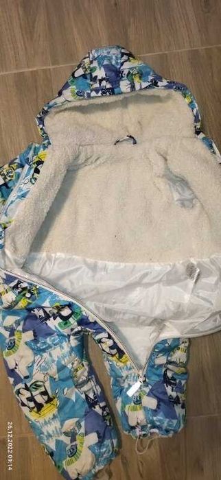 Человечек комбинезон 98 см на хутрі. Зимняя куртка комбинезон