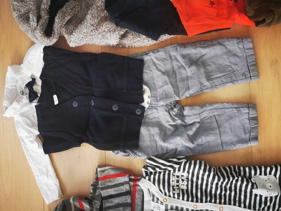 Ubranka dla chłopca, r.74, zima, H&M, 5.10.15, Lupilu, Mrofi