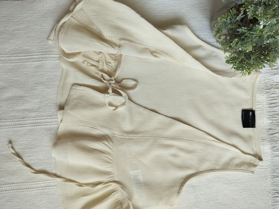Жилет, блуза, топ молочний asos XS/S