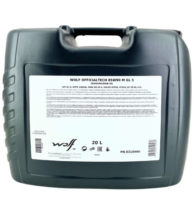 Óleo WOLF OfficialTech 85W-90 M GL 5