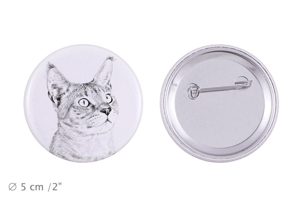 Chausie przypinka z kotem duża Art-Dog