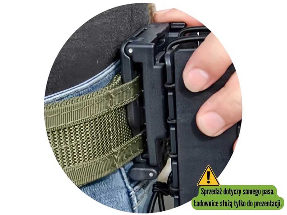 USZTYWNIONY Dwuczęściowy Pas Taktyczny MOLLE Ranger Green